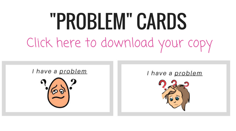 Behavior Management - Problem Cards - For when your child won't use their break cards, try this. 