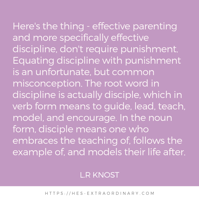 L. R KNOST QUOTE ABOUT DISCIPLINE // how to effectively discipline a child with autism