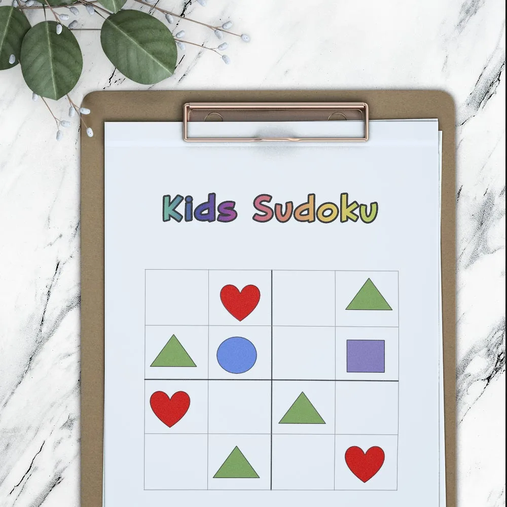 kids sudoku puzzle for working memory