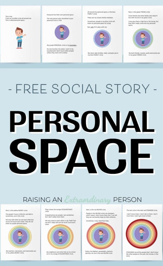 Free Social Story about Person Space - Teach children to understand respecting other people's personal space and boundaries. #SocialEmotionalLearning #SocialStories #SocialSkills #Parenting #Autism #ADHDKids #PreschoolActivities #LearningActivities