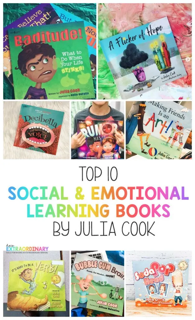 Social & Emotional Learning Books for Kids by Julia Cook 
#SocialSkills #SEL #SocialEmotionalLearning 