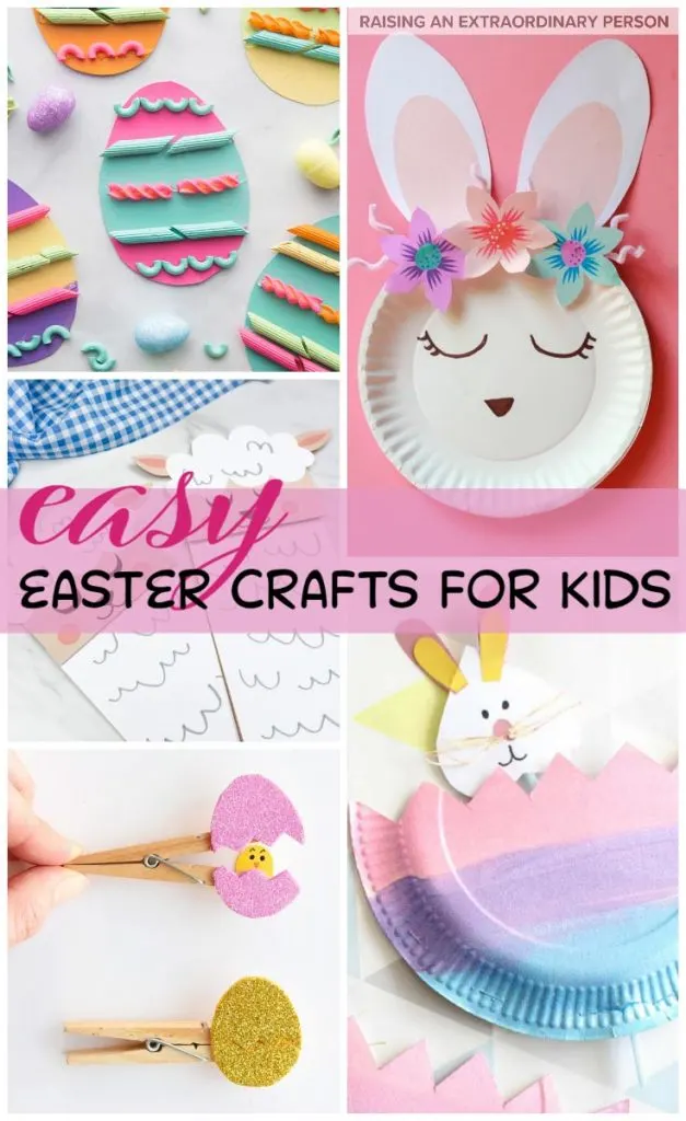 Kids will love these easy and cute easter crafts - parents will love the simplicity of each of these activities #Crafts #EasterCrafts #Easter 