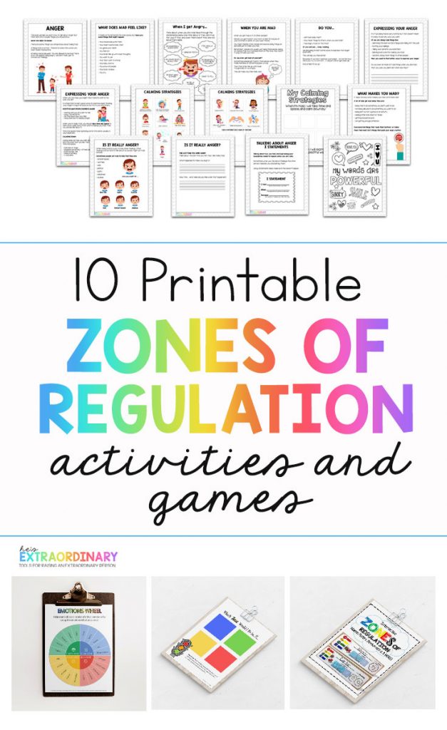 zones of regulation activities and printables self regulation strategies