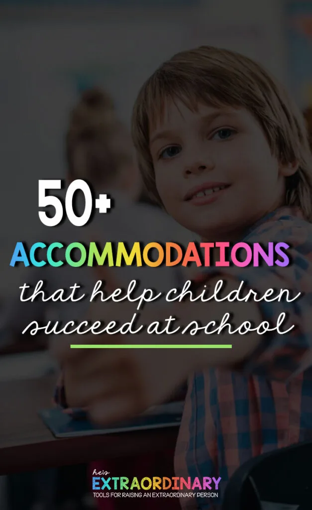 What's inside this article: Student accommodations and solutions to help improve some of the most common challenges faced by children at school. This guide aims to help children find more success at school. #SpecialEd #SPED #Autism #ADHD #SPD #TeachingTips