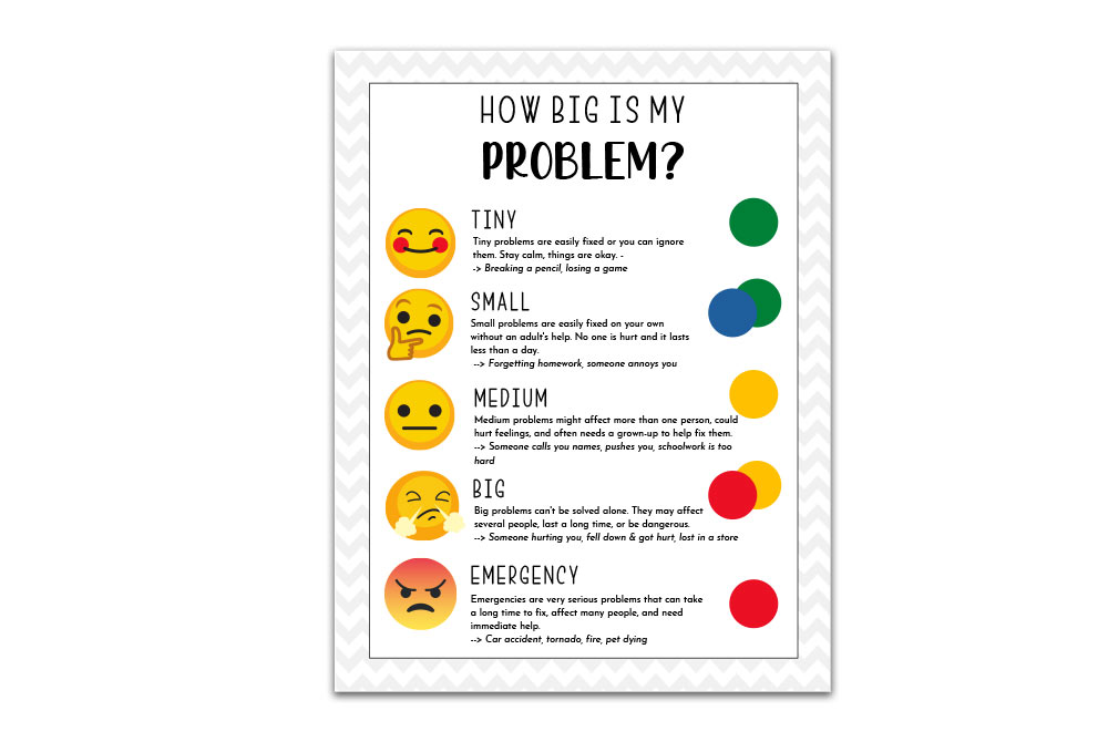 free zones of regulation printables - size of the problem